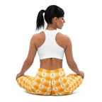 Yoga Leggings Kidney Cancer Awareness Plaid, Orange Ribbon, Supportive Gift - Scottish Squares