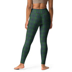 Yoga Leggings Green Blue Orange Plaid Tartan