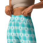 Yoga Leggings Ovarian Cancer Awareness Plaid - Scottish Squares