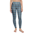 Yoga Leggings Hoki and Shuttle Gray Plaid - Scottish Squares