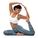 Yoga Leggings Hoki and Shuttle Gray Plaid - Scottish Squares