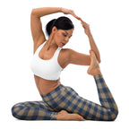 Yoga Leggings Cello and Donkey Brown Plaid - Scottish Squares