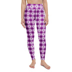Yoga Leggings Pancreatic Cancer Awareness Plaid - Scottish Squares
