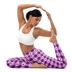 Yoga Leggings Pancreatic Cancer Awareness Plaid - Scottish Squares