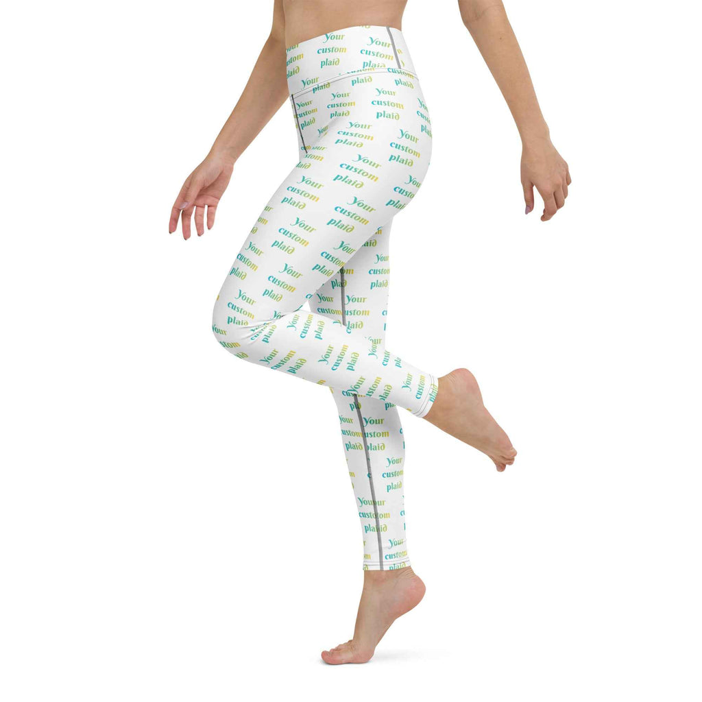 Yoga Leggings Your Own Birthday Plaid - Scottish Squares