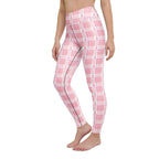 Yoga Leggings Breast Cancer Awareness Plaid - Scottish Squares