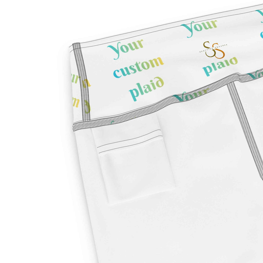 Yoga Leggings Your Own Birthday Plaid - Scottish Squares