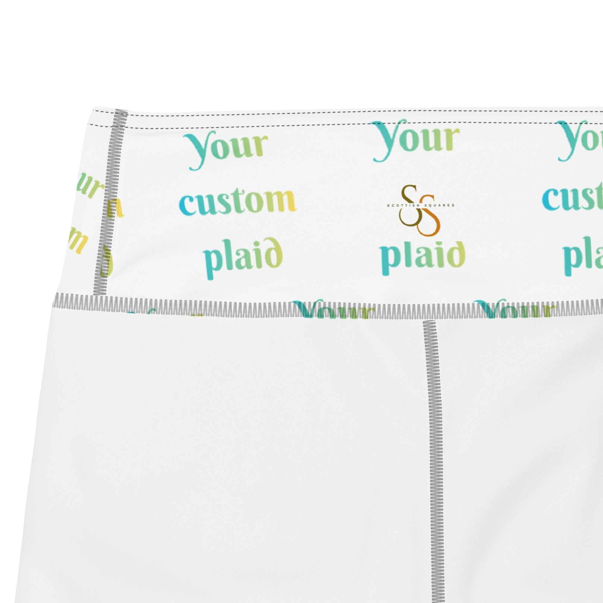 Yoga Leggings Your Own Birthday Plaid - Scottish Squares