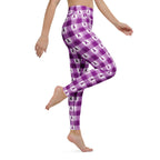 Yoga Leggings Pancreatic Cancer Awareness Plaid - Scottish Squares
