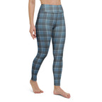 Yoga Leggings Hoki and Shuttle Gray Plaid - Scottish Squares