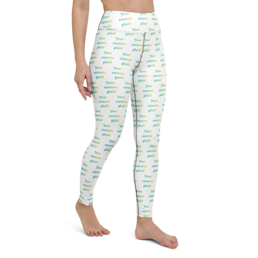 Yoga Leggings Your Own Birthday Plaid - Scottish Squares