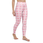 Yoga Leggings Breast Cancer Awareness Plaid - Scottish Squares