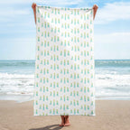 Beach Towel Your Own Birthday Plaid - Scottish Squares