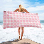 Towel Breast Cancer Awareness Plaid Default Title - Scottish Squares