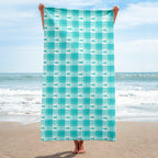 Beach Towel Ovarian Cancer Awareness Plaid - Scottish Squares