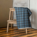 Hoki and Shuttle Gray Plaid Beach Towel - Scottish Squares