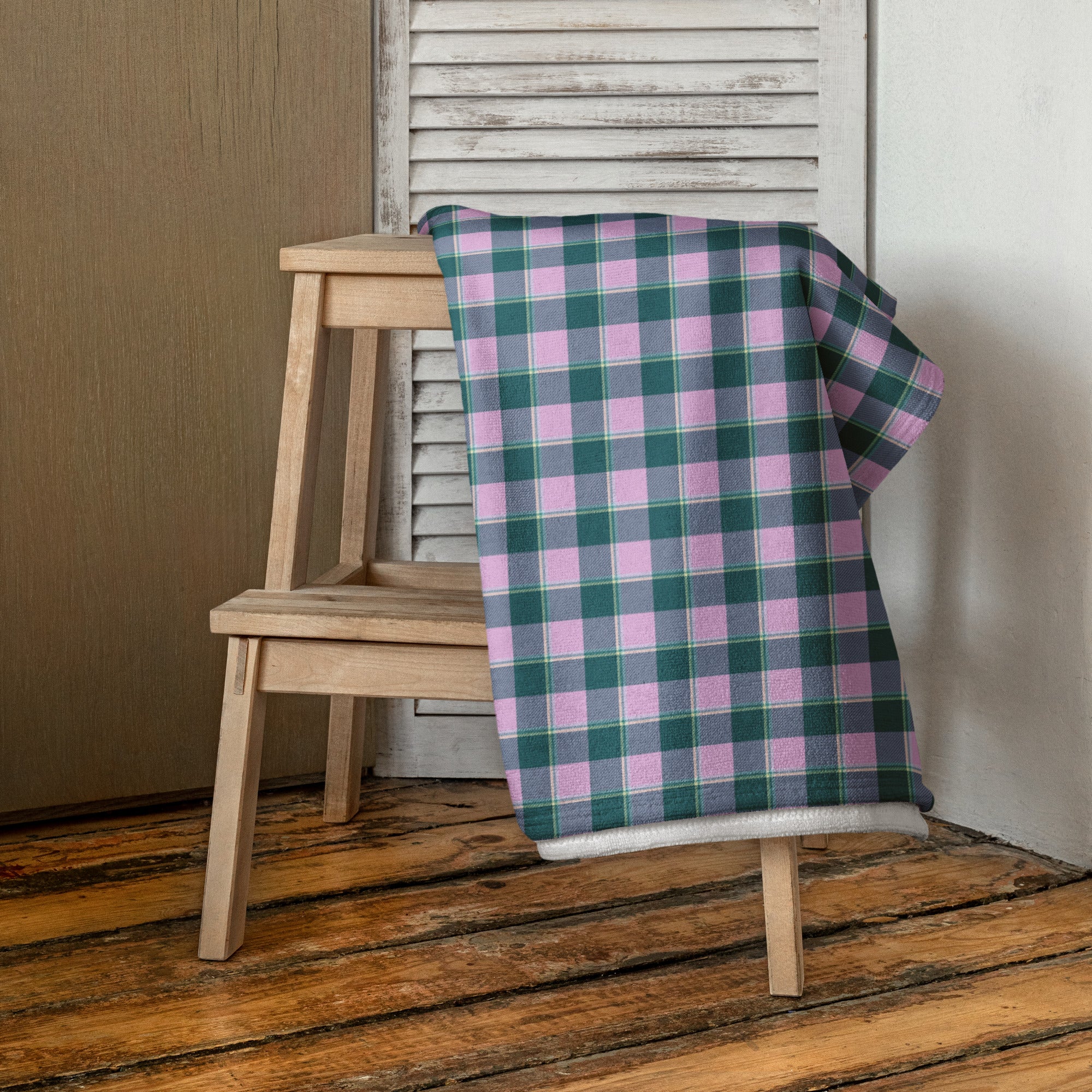 Ming and Melanie Plaid Beach Towel - Scottish Squares