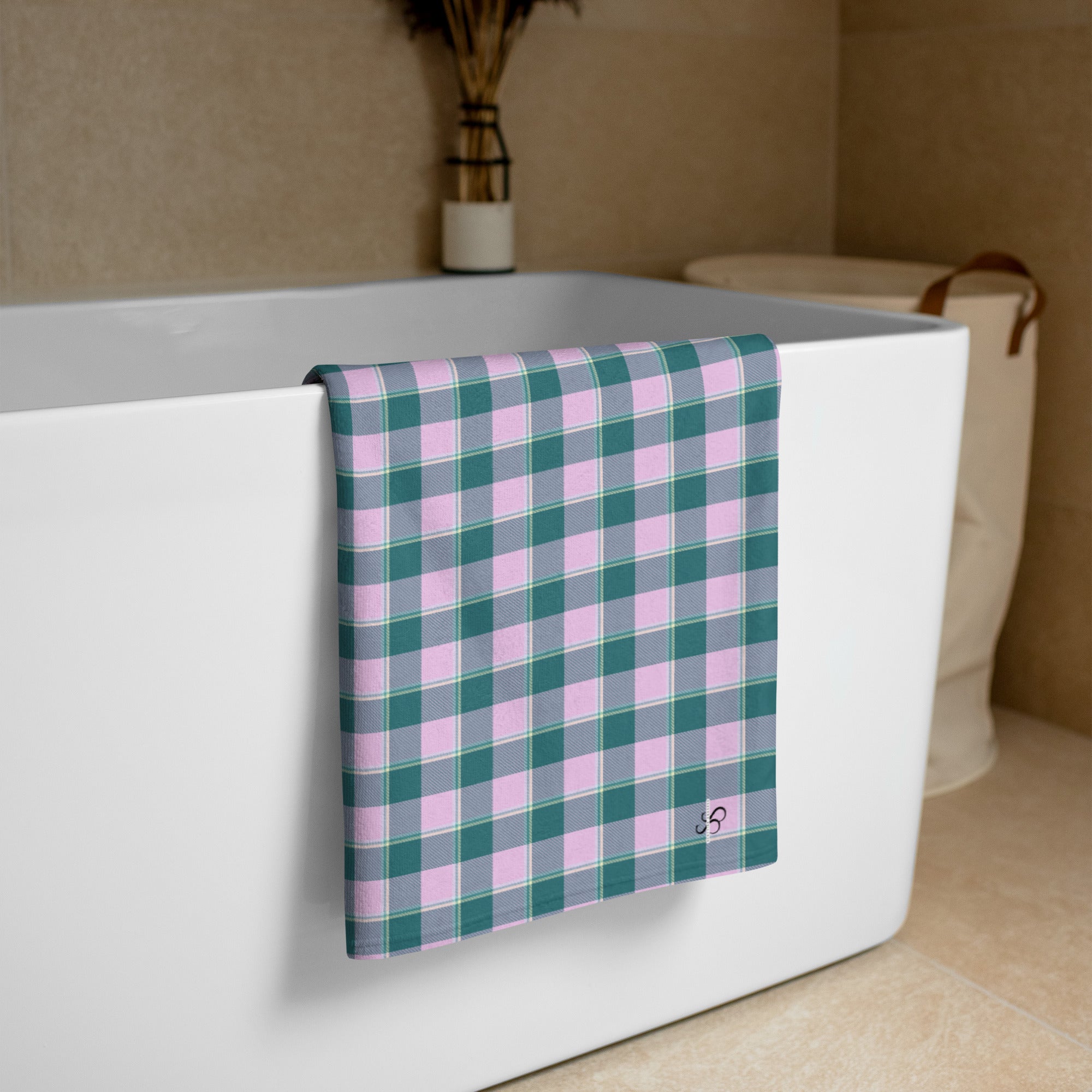 Ming and Melanie Plaid Beach Towel - Scottish Squares