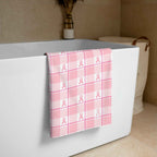Towel Breast Cancer Awareness Plaid - Scottish Squares