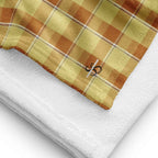 Zombie and Copper Plaid Beach Towel - Scottish Squares