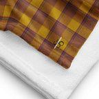 Potters Clay and Pizza Plaid Beach Towel - Scottish Squares