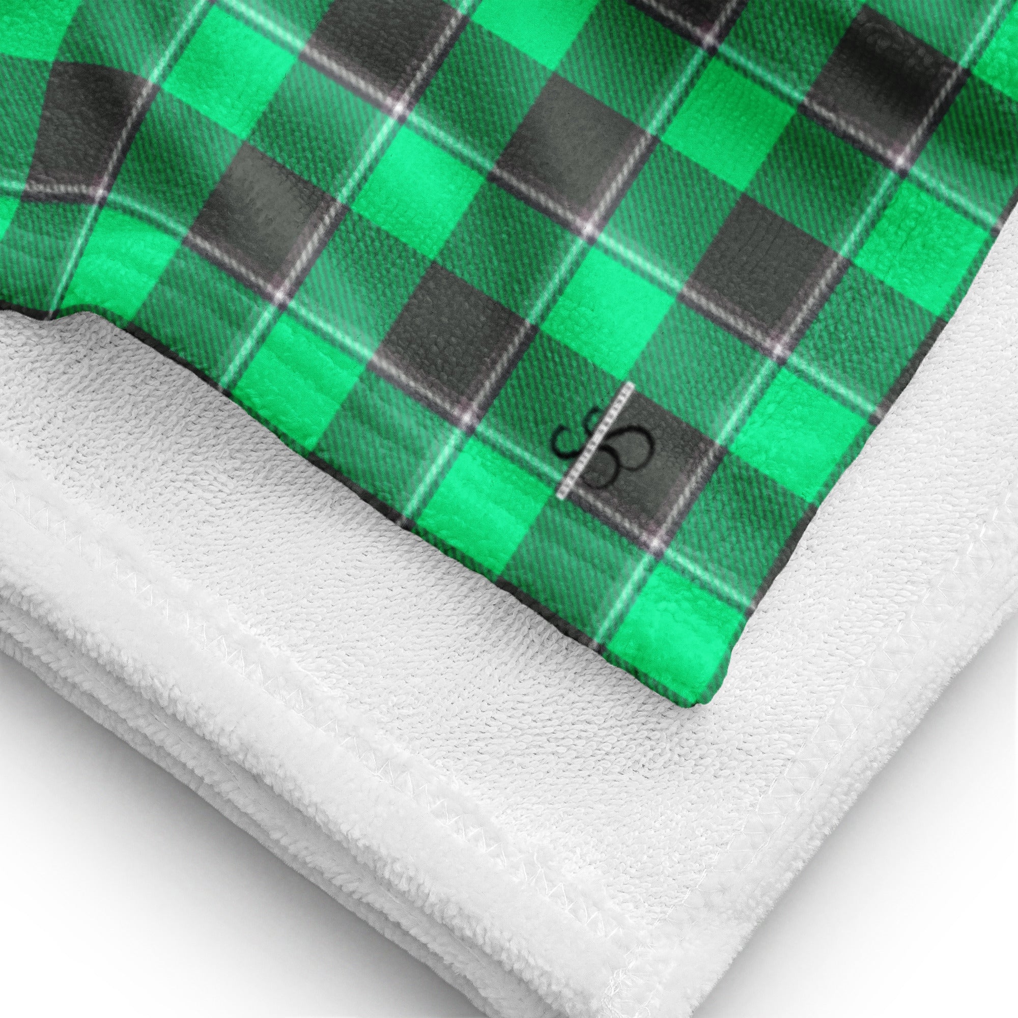 Spring Green and Finlandia Beach Towel - Scottish Squares