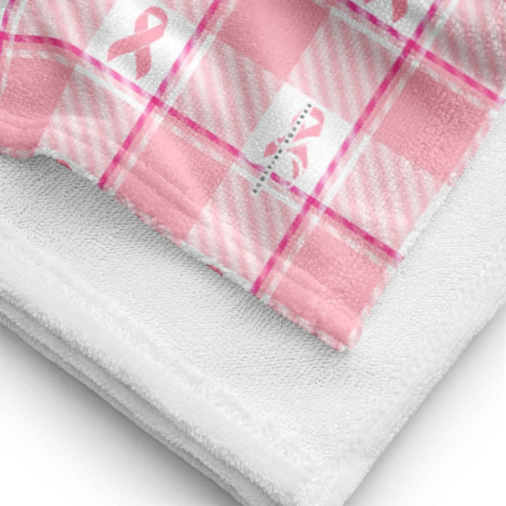 Towel Breast Cancer Awareness Plaid - Scottish Squares