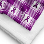 Beach Towel Pancreatic Cancer Awareness Plaid - Scottish Squares