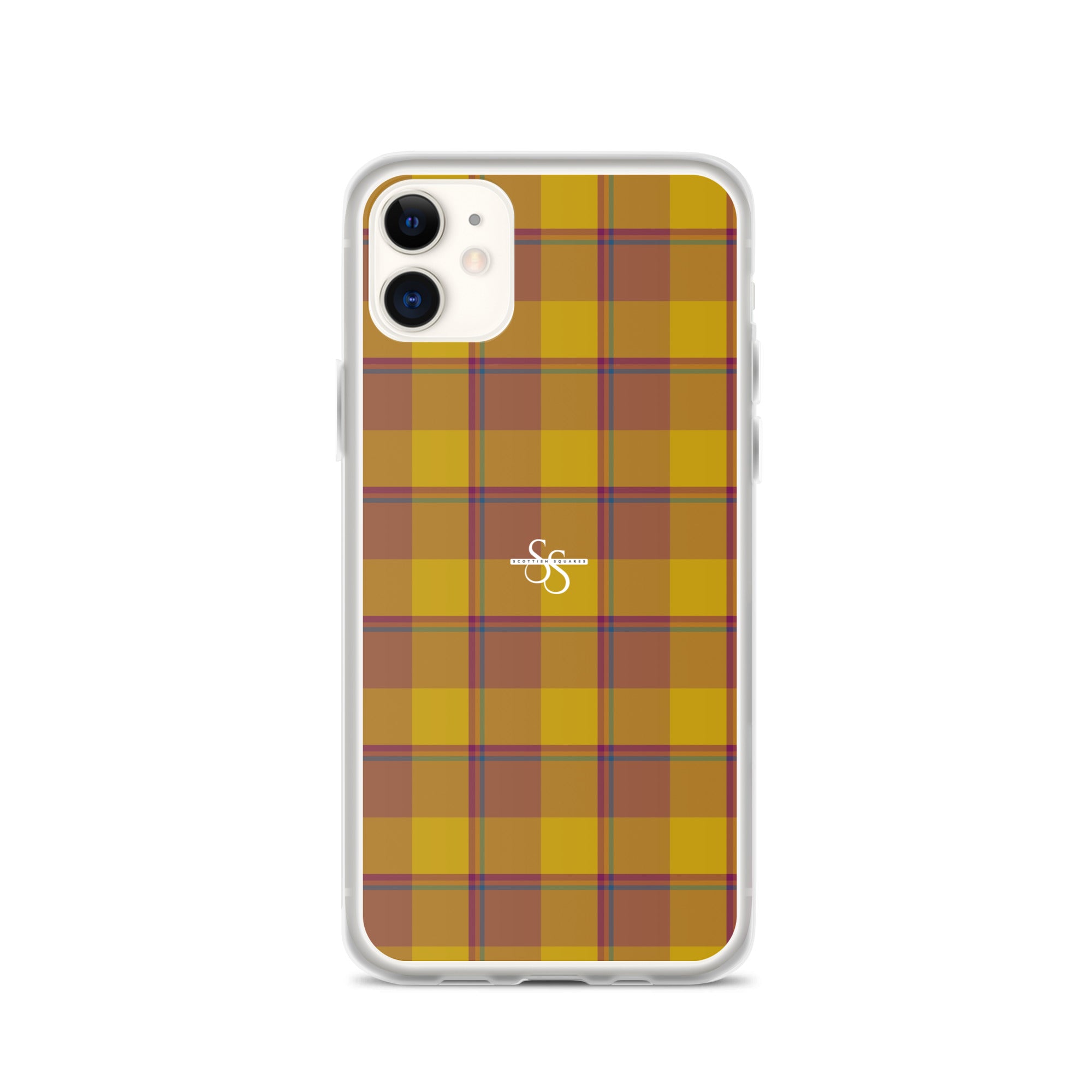 Clear Case for iPhone Potters Clay and Pizza Plaid - Scottish Squares
