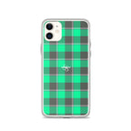 Clear Case for iPhone Spring Green and Finlandia Plaid - Scottish Squares