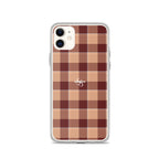 Clear Case for iPhone Whiskey and Livid Brown Plaid - Scottish Squares