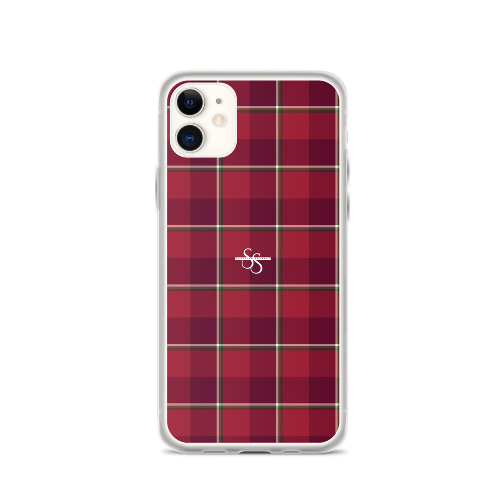 Clear Case for iPhone Old Brick and Cab Sav Plaid - Scottish Squares
