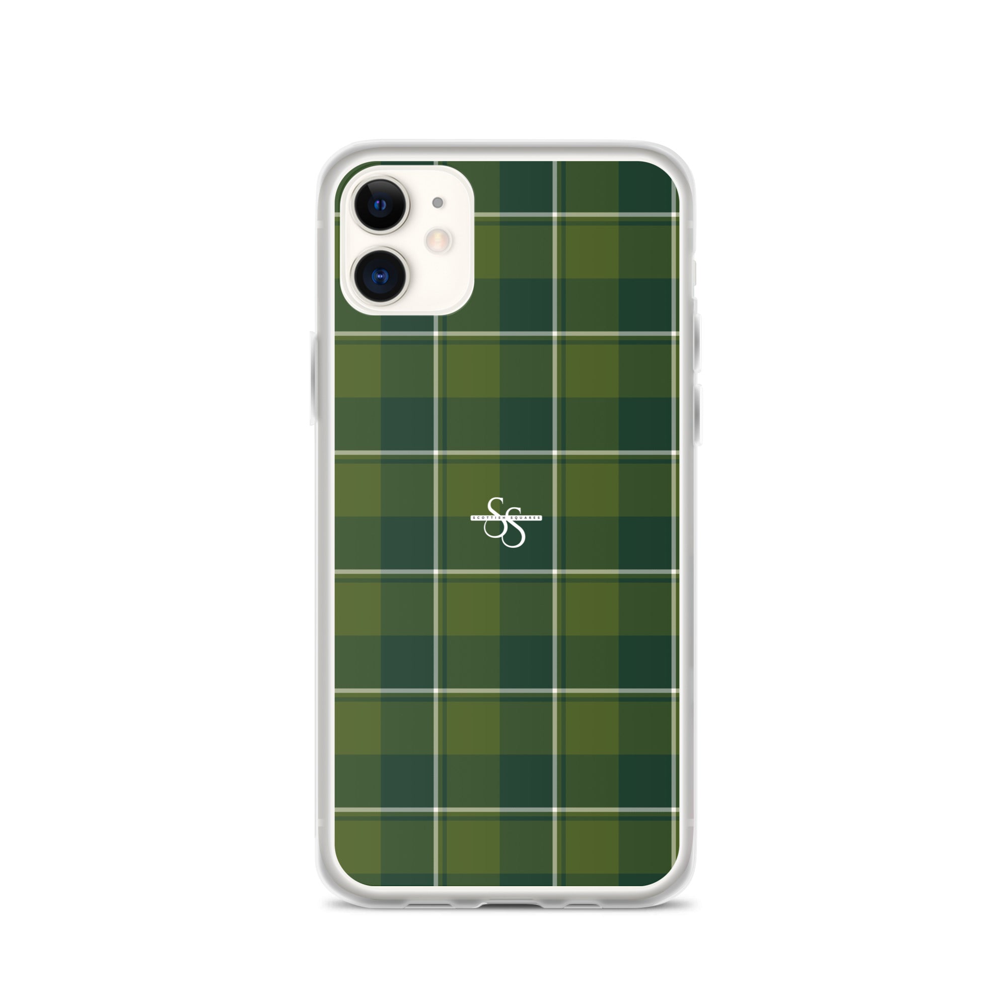 Clear Case for iPhone Woodland and Evergreen Plaid - Scottish Squares