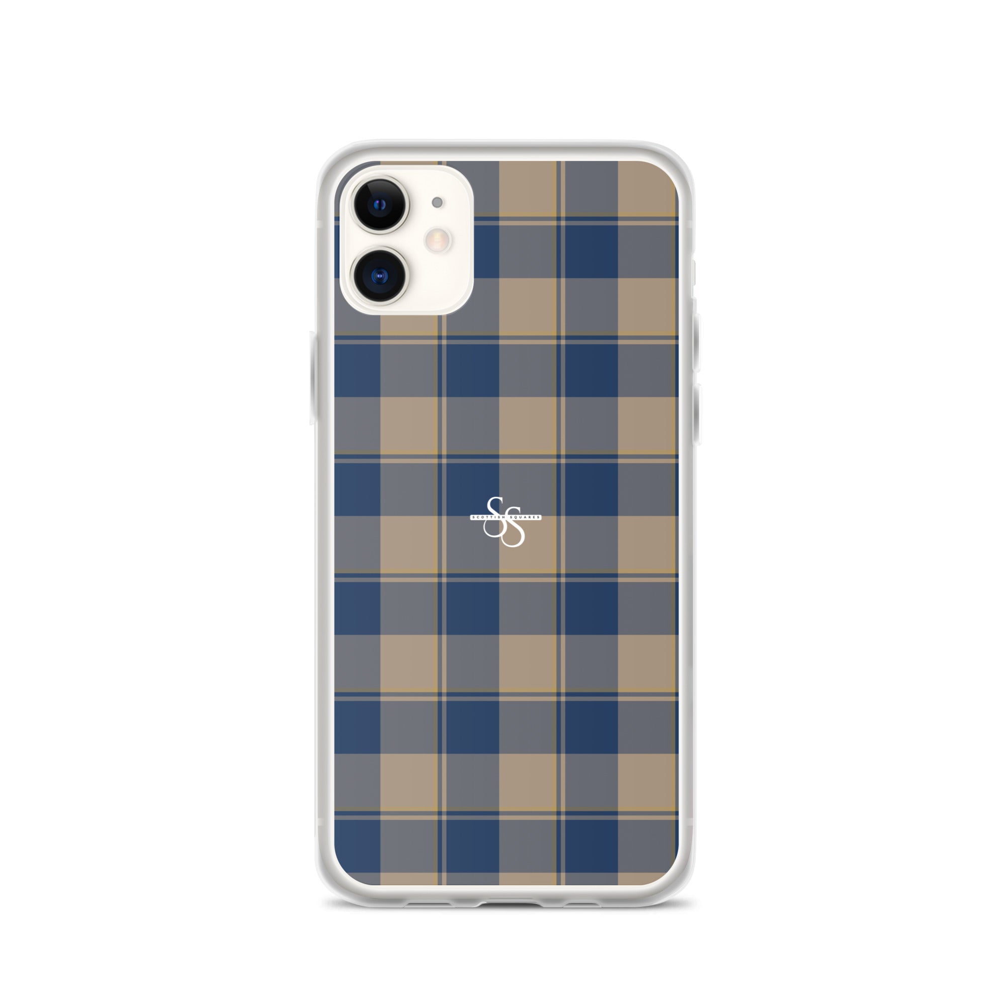 Clear Case for iPhone Cello and Donkey Brown Plaid - Scottish Squares