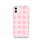 Clear Case for iPhone Breast Cancer Awareness Plaid - Scottish Squares