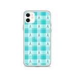 Clear Case for iPhone Ovarian Cancer Awareness Plaid - Scottish Squares