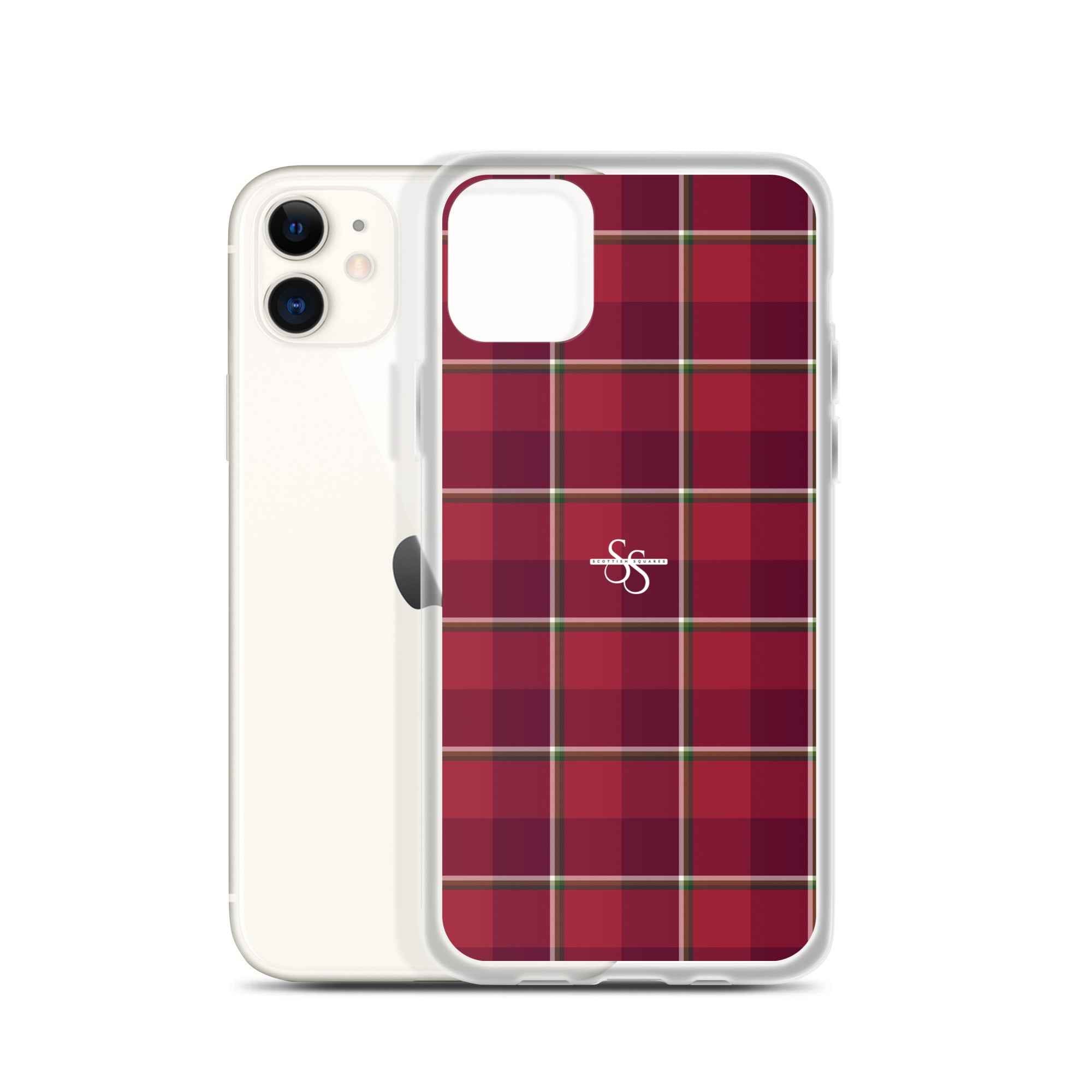 Clear Case for iPhone Old Brick and Cab Sav Plaid iPhone 11 - Scottish Squares