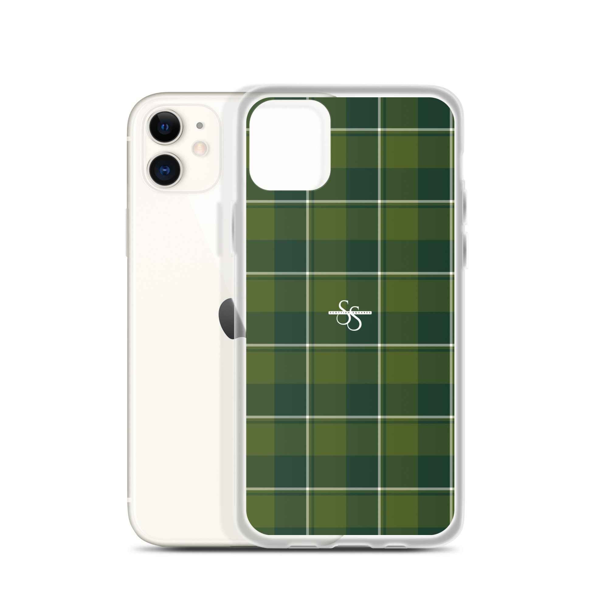 Clear Case for iPhone Woodland and Evergreen Plaid iPhone 11 - Scottish Squares