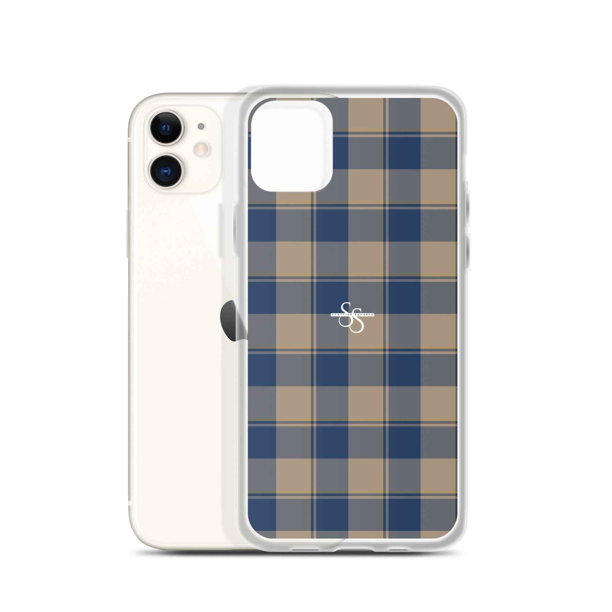 Clear Case for iPhone Cello and Donkey Brown Plaid iPhone 11 - Scottish Squares