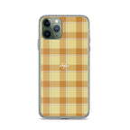 Clear Case for iPhone Zombie and Copper Plaid - Scottish Squares