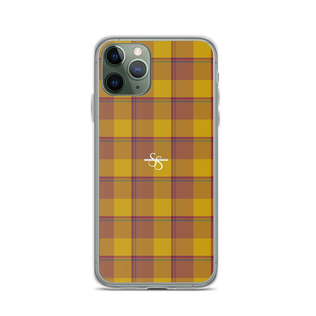 Clear Case for iPhone Potters Clay and Pizza Plaid - Scottish Squares