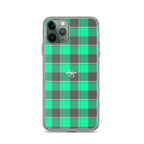 Clear Case for iPhone Spring Green and Finlandia Plaid - Scottish Squares