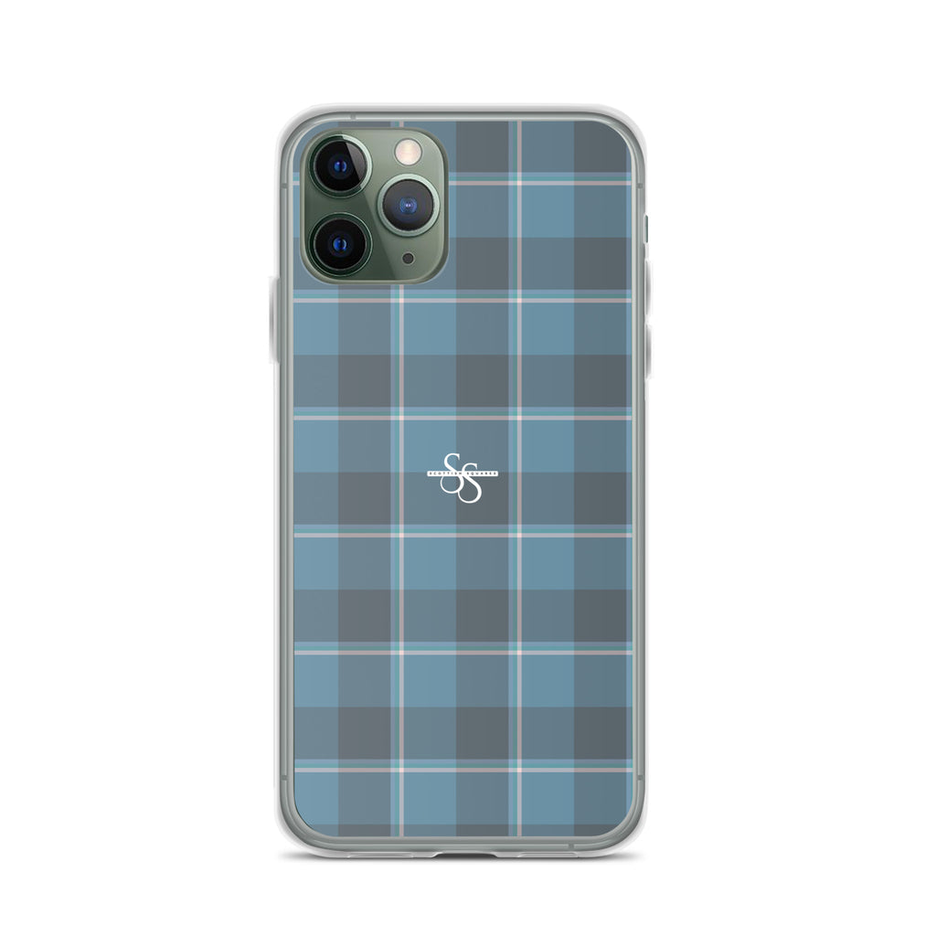 Clear Case for iPhone Hoki and Shuttle Gray Plaid - Scottish Squares