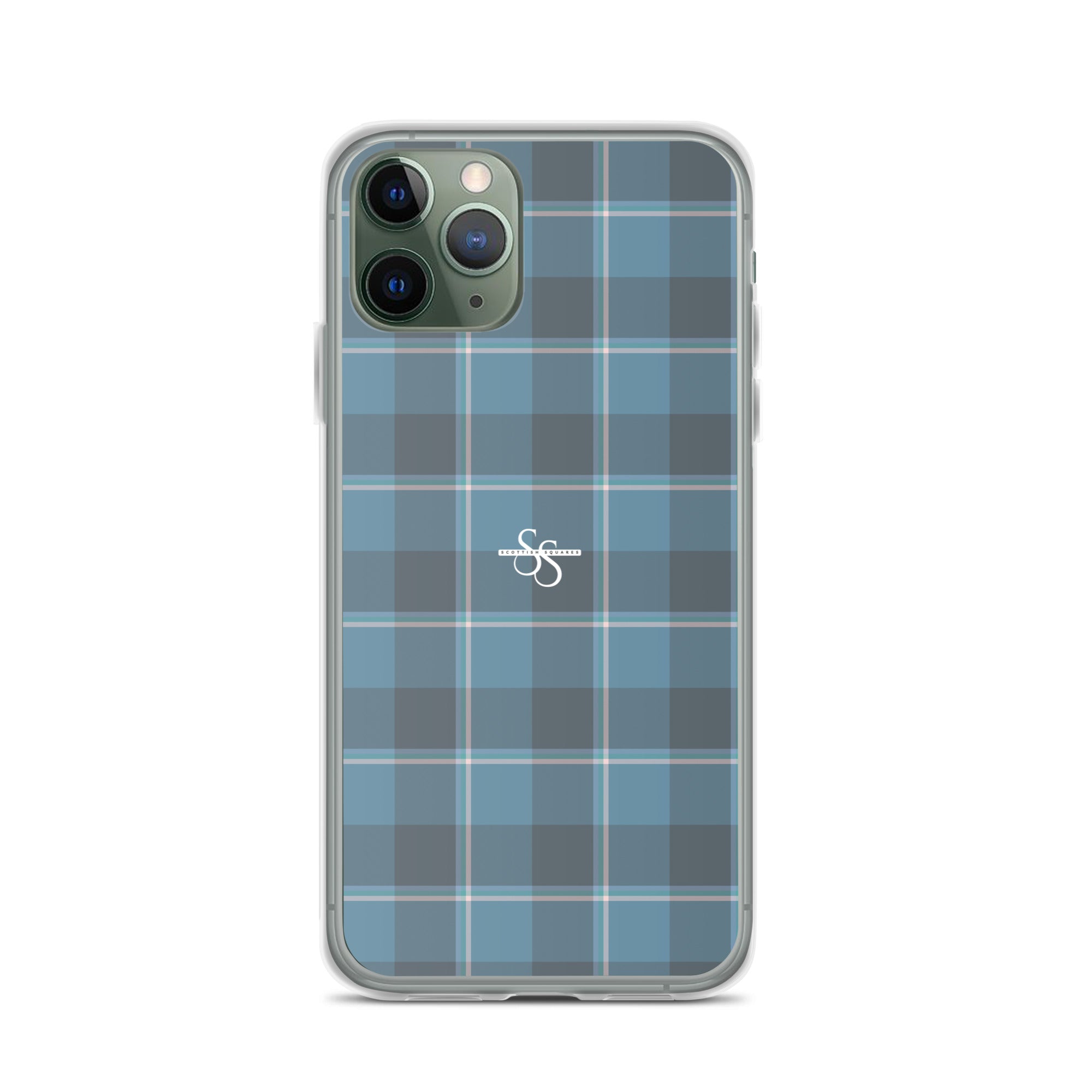 Clear Case for iPhone Hoki and Shuttle Gray Plaid - Scottish Squares