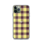 Clear Case for iPhone Flax and Livid Brown Plaid - Scottish Squares