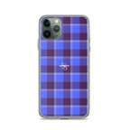 Clear Case for iPhone Cornflower Blue and Livid Brown Plaid - Scottish Squares