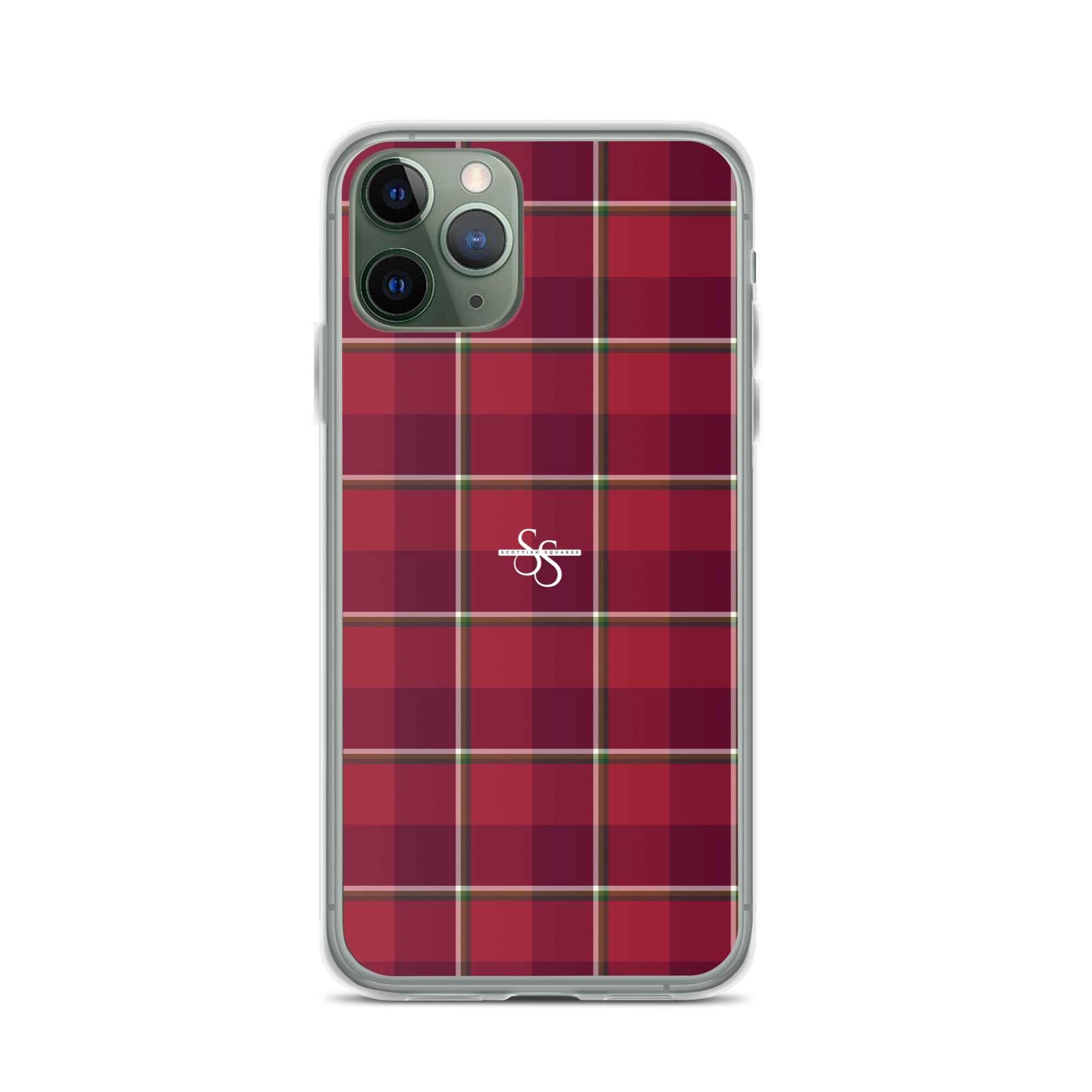 Clear Case for iPhone Old Brick and Cab Sav Plaid - Scottish Squares