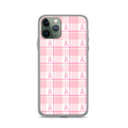 Clear Case for iPhone Breast Cancer Awareness Plaid - Scottish Squares