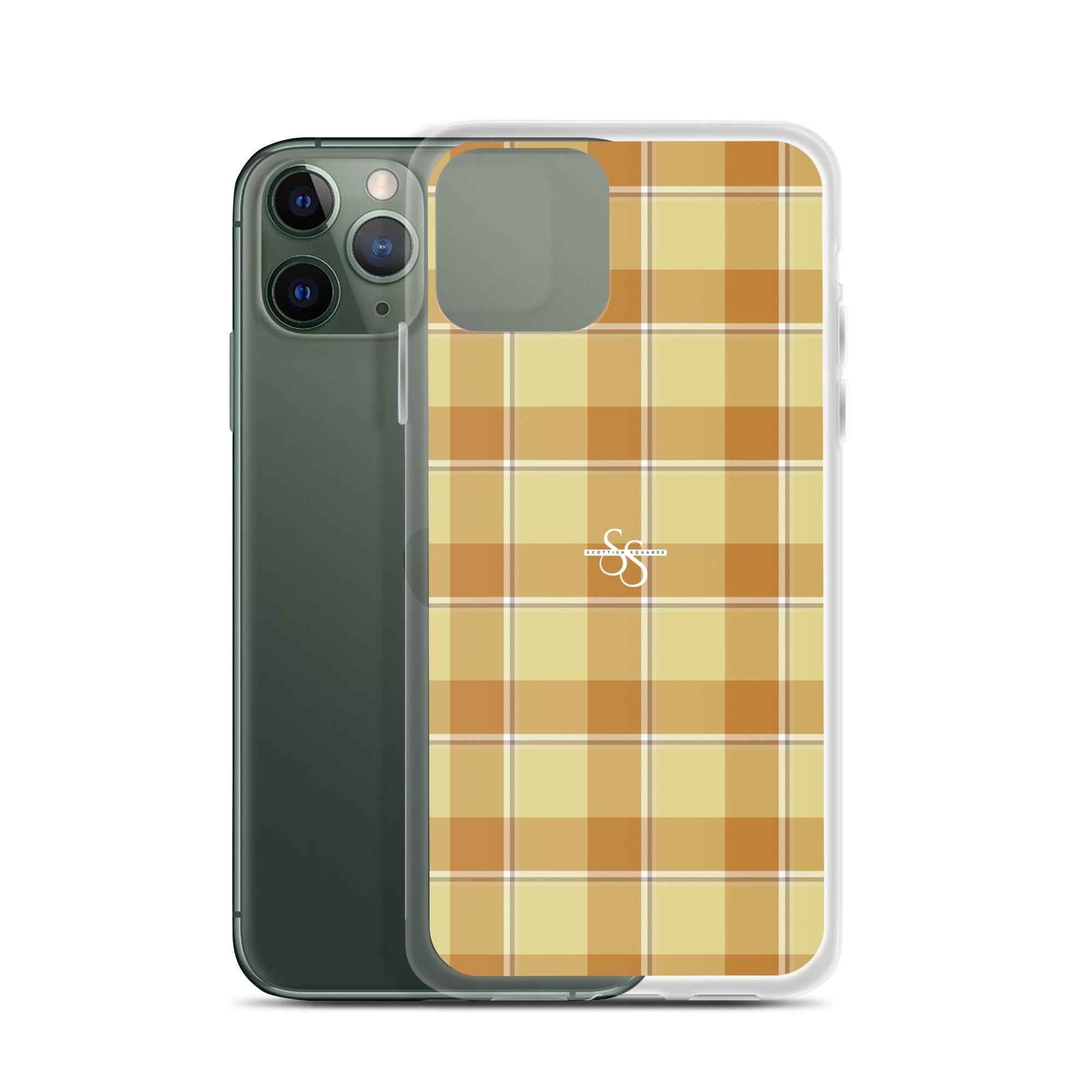 Clear Case for iPhone Zombie and Copper Plaid iPhone 11 Pro - Scottish Squares