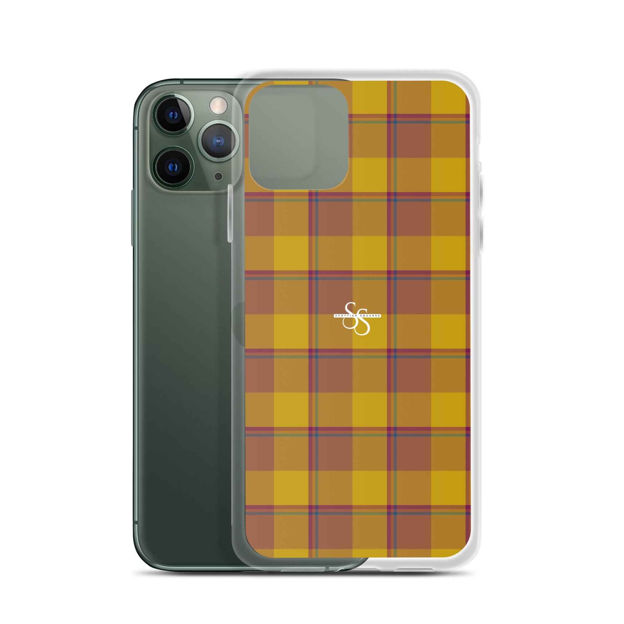 Clear Case for iPhone Potters Clay and Pizza Plaid iPhone 11 Pro - Scottish Squares